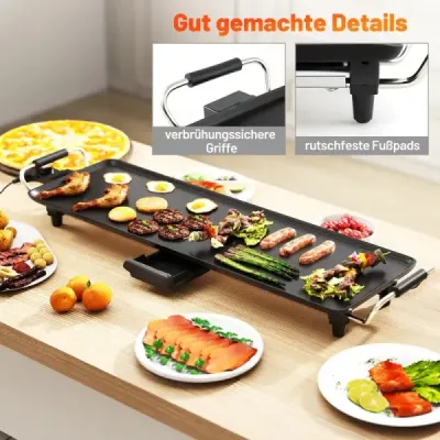 0cm elektrická plotna Teppanyaki gril s nepřilnavým povrchem BBQ gril elektrický gril