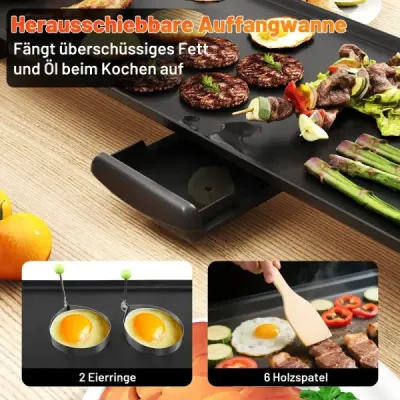 0cm elektrická plotna Teppanyaki gril s nepřilnavým povrchem BBQ gril elektrický gril