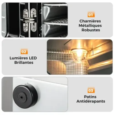 600W dehydrátor se 7 zásobníky z nerezové oceli Dehydrátor s časovačem 24 hodin a 30-75 ℃ 34 x 40,5 x 32 cm