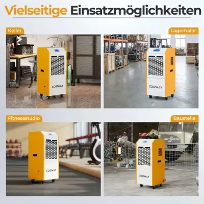 Odvlhčovač vzduchu 90 l/den, stavební odvlhčovač pro komerční použití, s čerpadlem, odtokovou hadicí,