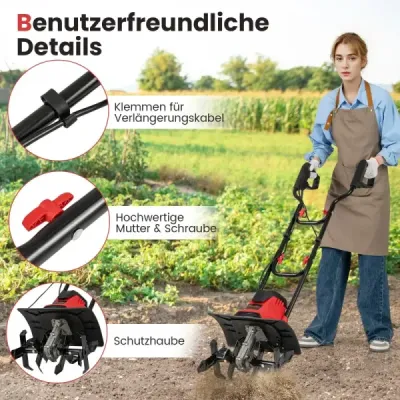 Elektrický kultivátor 1200 W | Pracovní šířka 36 cm |