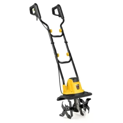 Elektrický kultivátor 750 W | Pracovní šířka 32 cm | Pracovní hloubka 22 cm | 380 ot./min Elektrický kultivátor s jističem 32,5 x 24 x 138 cm Žlutý