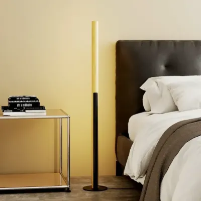 Bambusová stojací lampa stmívatelná LED rohová lampa s nožním spínačem 3000K-6000K 122 cm příroda