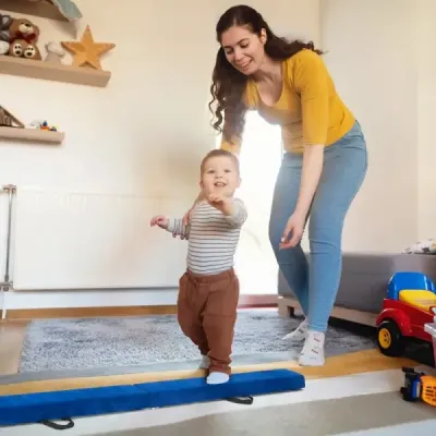 2.1M Balance Beam Gymnastický trénink Skládací odolný Fitness Black