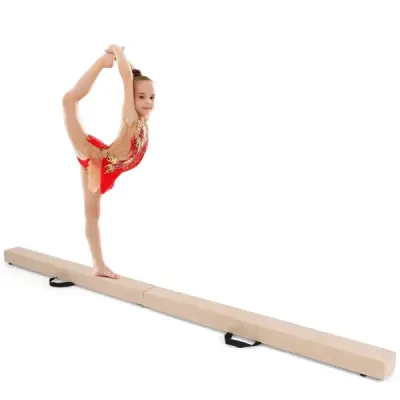 2,1m kladina na gymnastiku, trénink, skládací, odolná, fitness, hnědá