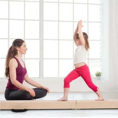 2,1m kladina na gymnastiku, trénink, skládací, odolná, fitness, hnědá