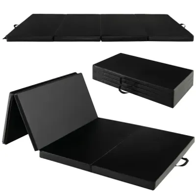 Gymnastická podložka s odnímatelným potahem z PU kůže 240 x 117 x 5 cm Fialová + růžová
