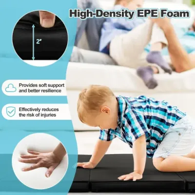Gymnastická podložka s odnímatelným potahem z PU kůže 240 x 117 x 5 cm Fialová + růžová
