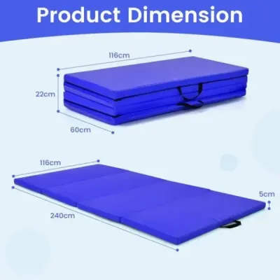 Gymnastická podložka s odnímatelným potahem z PU kůže 240 x 117 x 5 cm Fialová + růžová