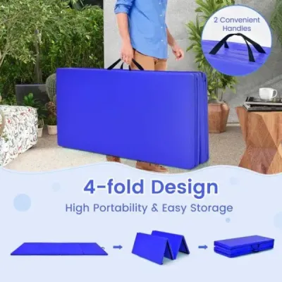 Gymnastická podložka s odnímatelným potahem z PU kůže 240 x 117 x 5 cm Fialová + růžová