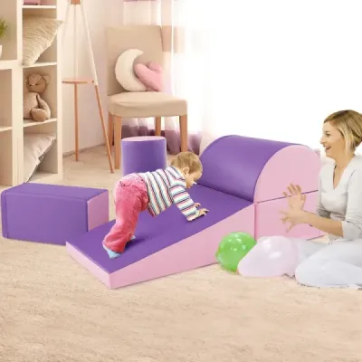 5 TLG. Pěnové stavební bloky Obrovské stavební bloky pro šplhání a lezení Velké stavební bloky Modré