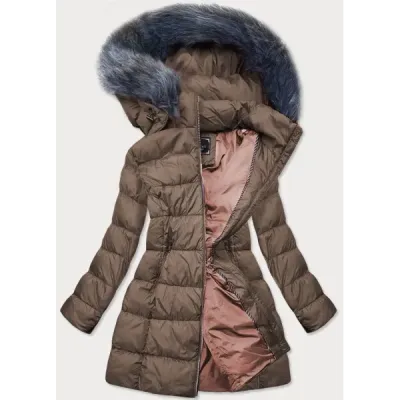 Dámská dlouhá zimní bunda MODA701 hnědá