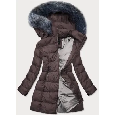 Dámská dlouhá zimní bunda MODA701 lilková
