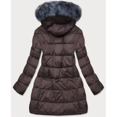 Dámská dlouhá zimní bunda MODA701 lilková