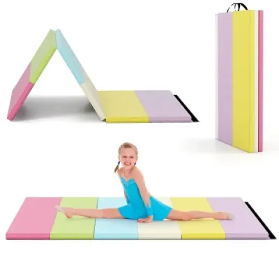 Skládací PU podložka do tělocvičny s rukojetí Měkká podlahová podložka Gymnastická podložka Sportovní podložka 180 x 120 cm