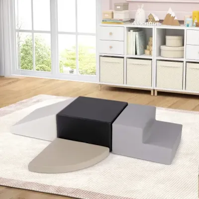 4 TLG. Pěnové stavební bloky pro skotačení a lezení Obří stavební bloky Velké stavební bloky Černá barva
