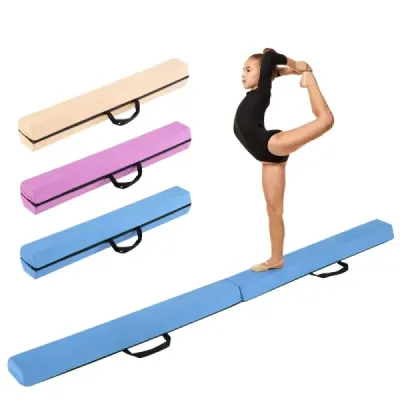 210 cm gymnastická kladina skládací gymnastická kladina protiskluzová kladina do 73 kg modrá