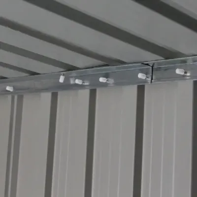 Kovový přístřešek na nářadí zahradní přístřešek na nářadí včetně základů pultová střecha 213 x 130 x 173 cm tmavě šedá
