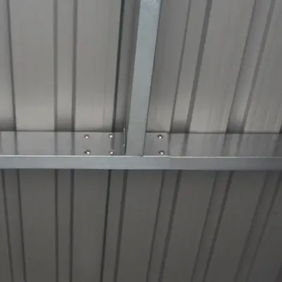 Kovový přístřešek na nářadí zahradní přístřešek na nářadí včetně základů pultová střecha 213 x 130 x 173 cm tmavě šedá