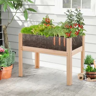 50 L vyvýšený záhon s drenážními otvory a průhlednými akrylovými panely Vyvýšený záhon 75 x 46 x 61 cm