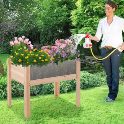 50 L vyvýšený záhon s drenážními otvory a průhlednými akrylovými panely Vyvýšený záhon 75 x 46 x 61 cm