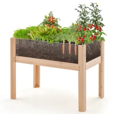 50 L vyvýšený záhon s drenážními otvory a průhlednými akrylovými panely Vyvýšený záhon 75 x 46 x 61 cm