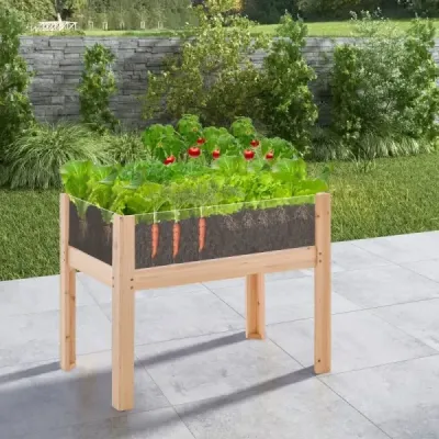 130 L vyvýšený záhon s drenážními otvory a průhlednými akrylovými panely Vyvýšený záhon 100 x 59 x 77 cm