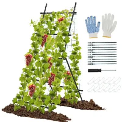 Mřížka na okurky o rozměrech 190 cm × 80 cm pro vyvýšený záhon