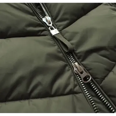 Dlouhá dámská zimní bunda MODA689 khaki