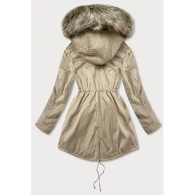 Dámská zimní bunda parka MODA602BIG béžová