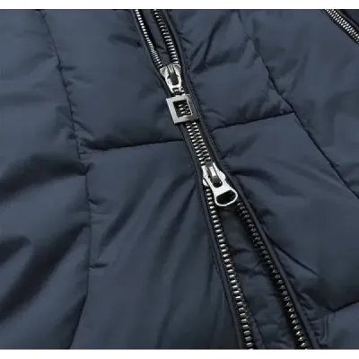 Dámská zimní bunda s kapucí MODA690 tmavě modrá