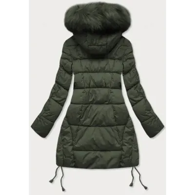 Dámská zimní bunda s kapucí MODA690 khaki