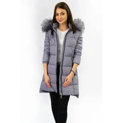 Dámská zimní bunda MODA702 fialová