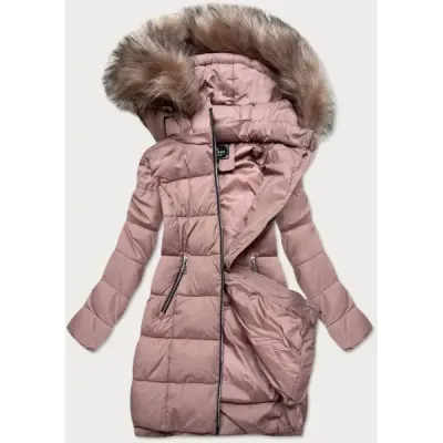 Dámská zimní bunda MODA702 starorůžová
