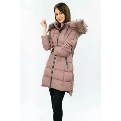 Dámská zimní bunda MODA702 starorůžová