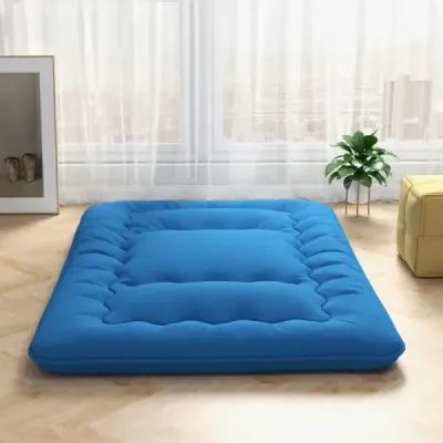 140 x 200 cm japonská futonová matrace s omyvatelným potahem a taškou Tatami Mat Blue