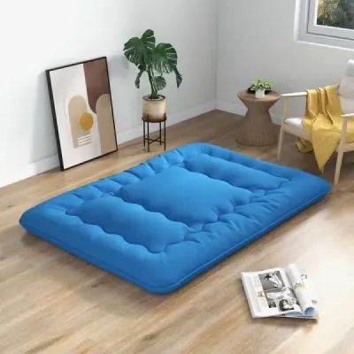 140 x 200 cm japonská futonová matrace s omyvatelným potahem a taškou Tatami Mat Blue
