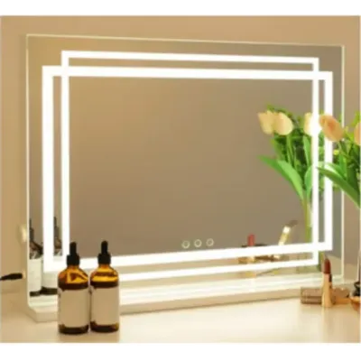 Kosmetické zrcadlo s LED osvětlením, 3 barevnými režimy s nastavitelnou intenzitou a ovládáním Smart Touch, 80 x 14 x 62 cm