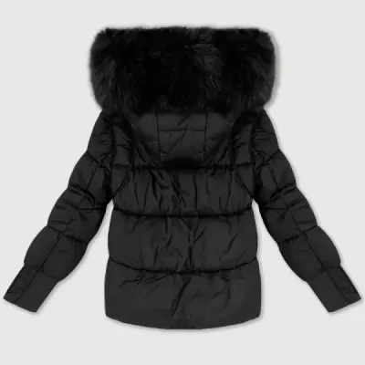 Dámská zimní bunda s kapucí, černá (B6042/B6043-1)