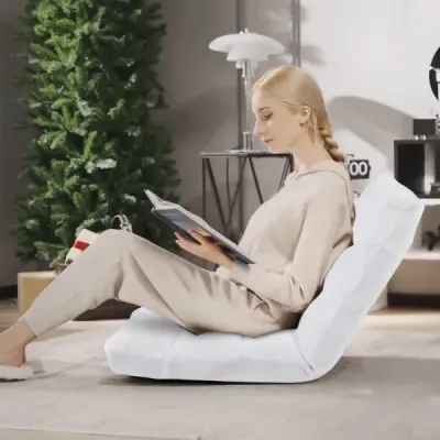 Podlahová židle Skládací líná pohovka Líný tatami Podlahový polštář bílý