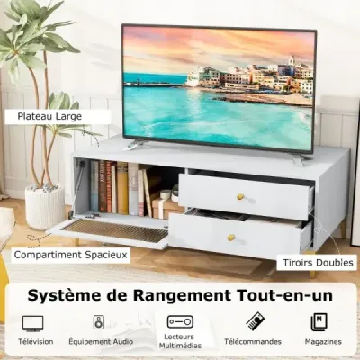 TV stolek pro TV 55 palců se zásuvkami konzolová skříňka TV skříňka TV konzole