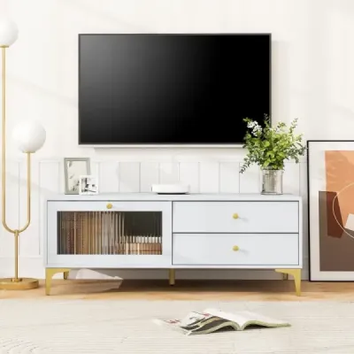 TV stolek pro TV 55 palců se zásuvkami konzolová skříňka TV skříňka TV konzole