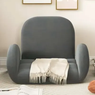 Židle na podlahu s nastavitelným opěradlem a područkami Bonden Sofa rozkládací židle na podlahu Grey
