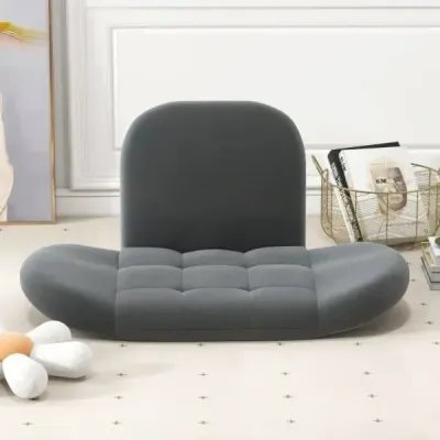 Židle na podlahu s nastavitelným opěradlem a područkami Bonden Sofa rozkládací židle na podlahu Grey