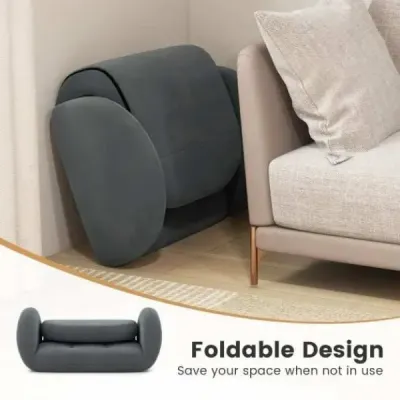 Židle na podlahu s nastavitelným opěradlem a područkami Bonden Sofa rozkládací židle na podlahu Grey