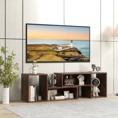 2dílná TV skříňka Volný kombinovaný TV stolek pro televizory do 60 palců TV skříňka káva