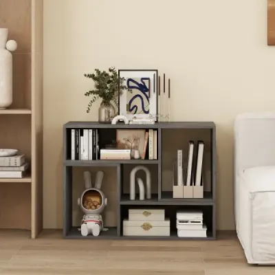2dílná TV skříňka Volný kombinovaný TV stolek pro televizory s úhlopříčkou do 60 palců TV skříňka Grey