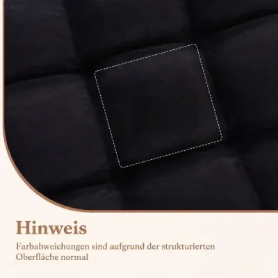 Skládací podlahová židle s nastavitelným opěradlem a polohovací funkcí, 61 x 54 x 56 cm, černa