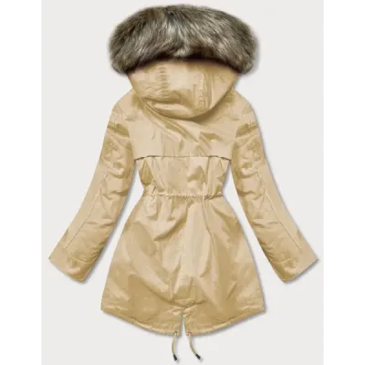 Dámská zimní bunda parka MODA619BIG béžová