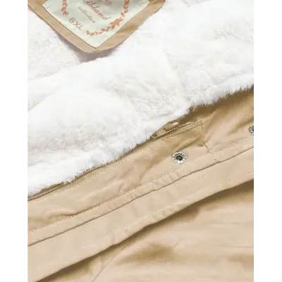 Dámská zimní bunda parka MODA619BIG béžová